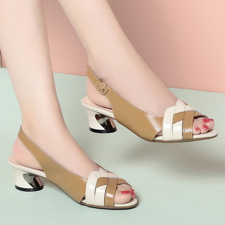Clarencia Cross-Strap Sandals