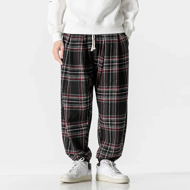 Corbin Plaid Drawstring Sweatpants
