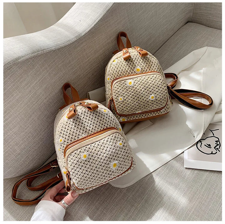 Petite Floré Embroidered Student Bag