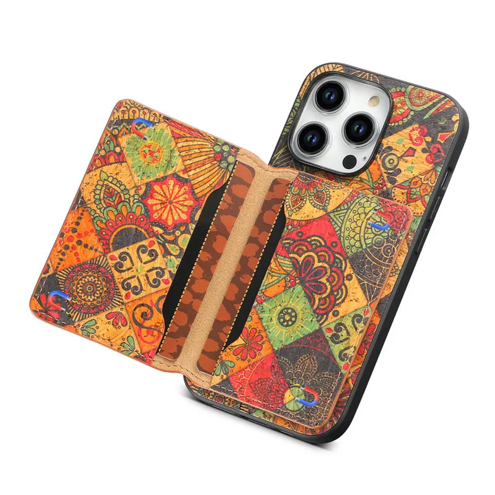 Amber Meadow Leather iPhone Case