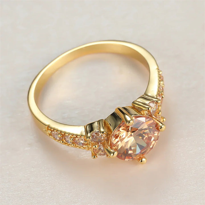 Roseen Champagne Crystal Ring