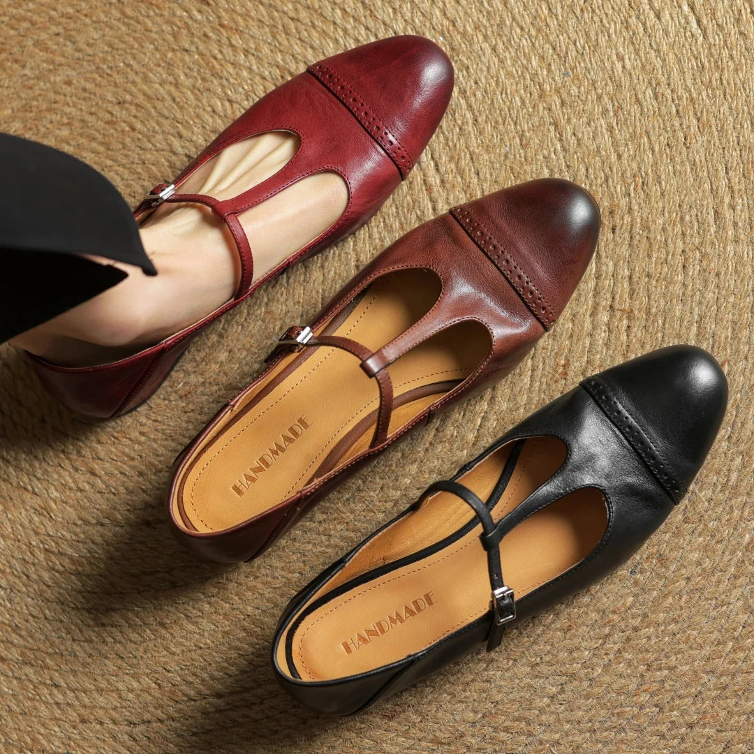Clarisse Genuine Leather Flats
