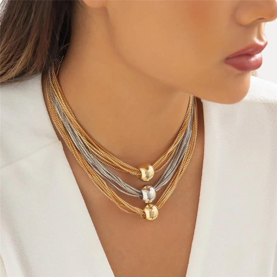 Thalora Ball Drape Necklace