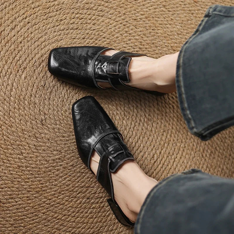 Tavrin Sleek Leather Mules