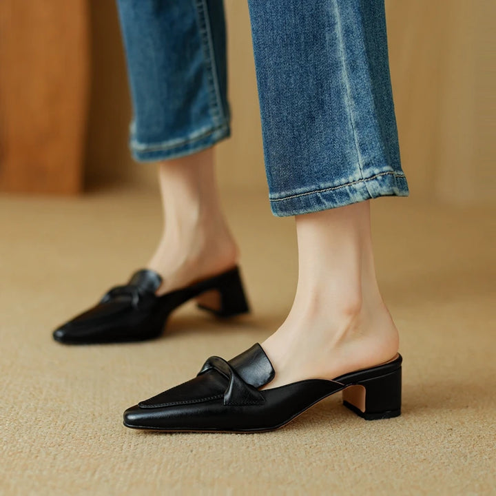 Alvéra Genuine Leather Mules