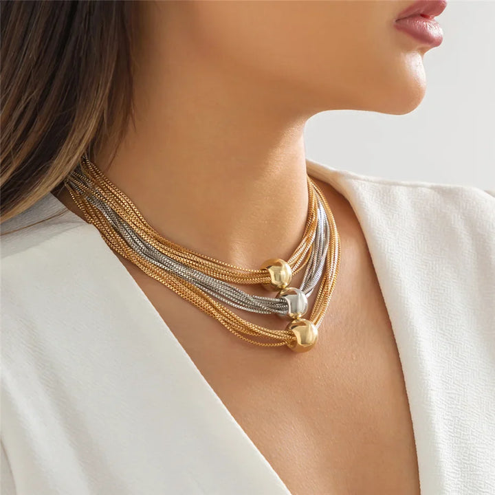 Thalora Ball Drape Necklace