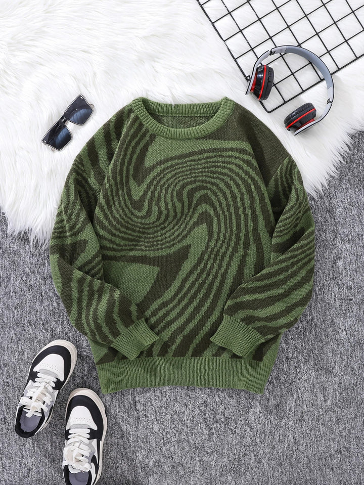 Cloudrift Abstract Wool Pullover