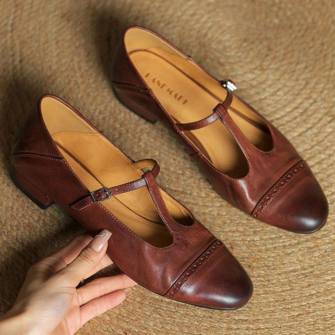 Clarisse Genuine Leather Flats