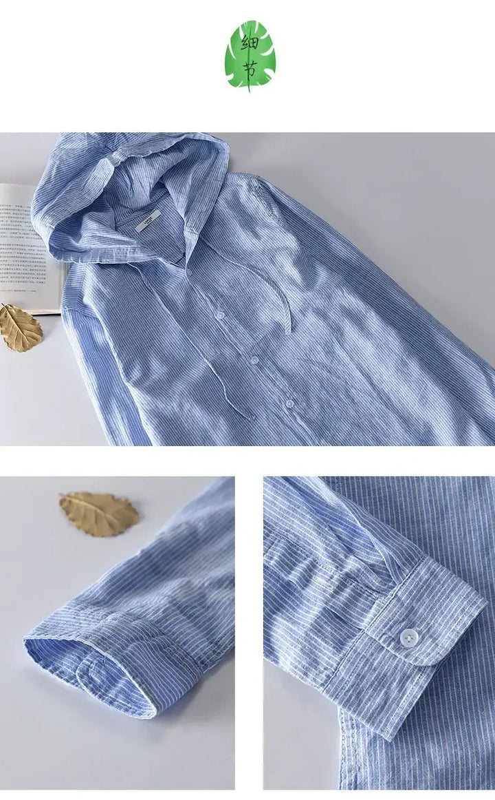 Bresco Hooded Linen Shirt