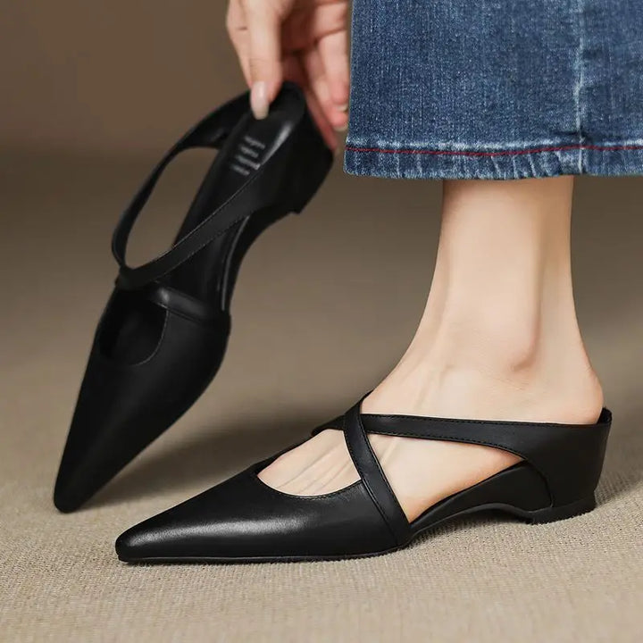 Cecilia Rose Genuine Leather Mules