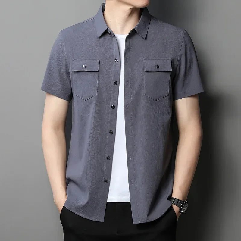 Greyson Textured Button-Up