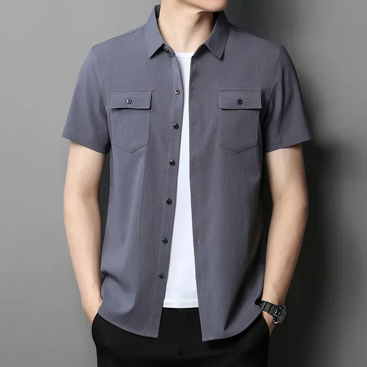 Greyson Textured Button-Up