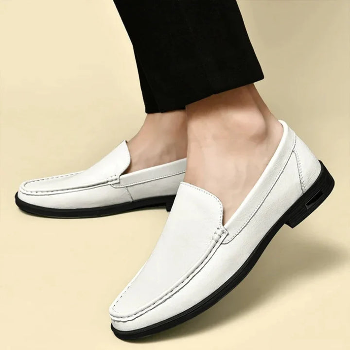 Carver Embossed Leather Loafers