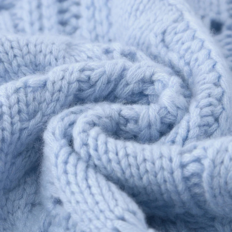 Hearthmere Hollow-Twist Wool Turtleneck