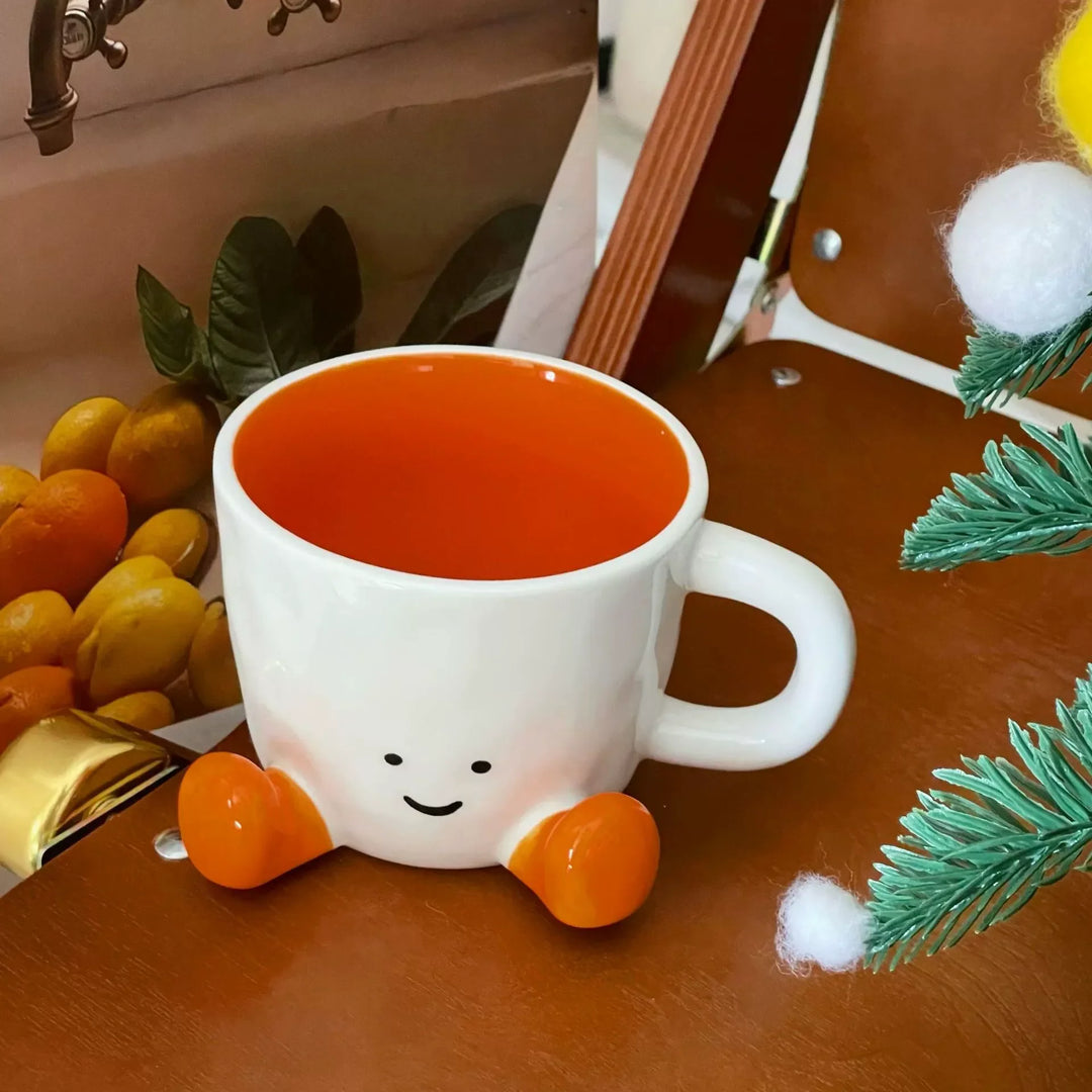 Smiley Mellow Glazed Ceramic Mug