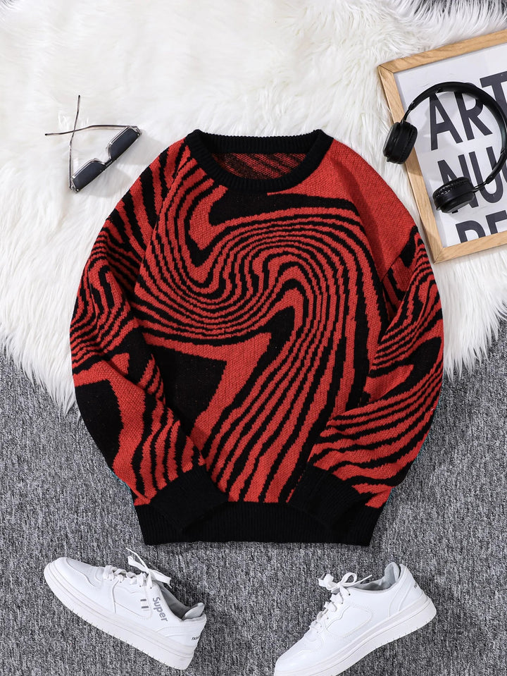 Cloudrift Abstract Wool Pullover