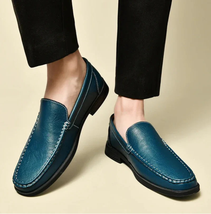 Carver Embossed Leather Loafers