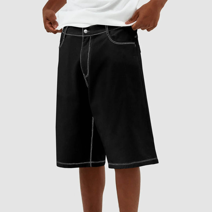 Pulse Drift Wide-Leg Denim Shorts