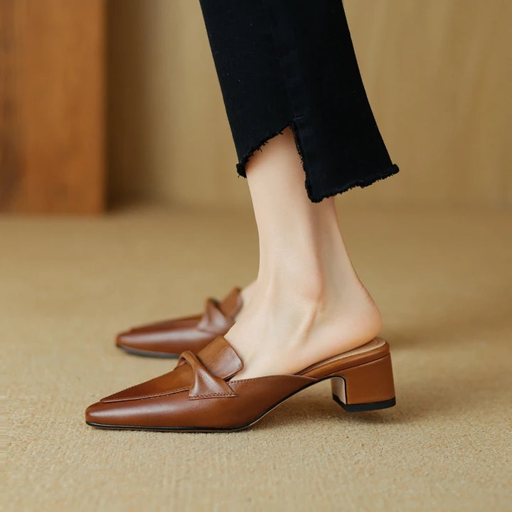 Alvéra Genuine Leather Mules