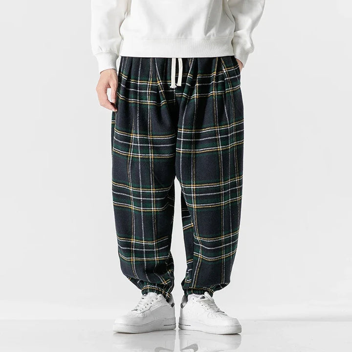 Corbin Plaid Drawstring Sweatpants