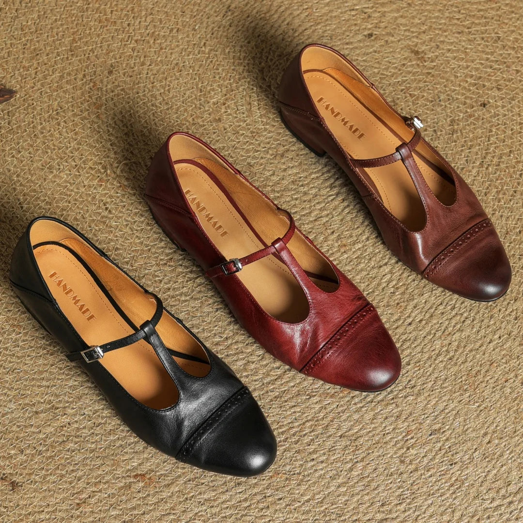 Clarisse Genuine Leather Flats