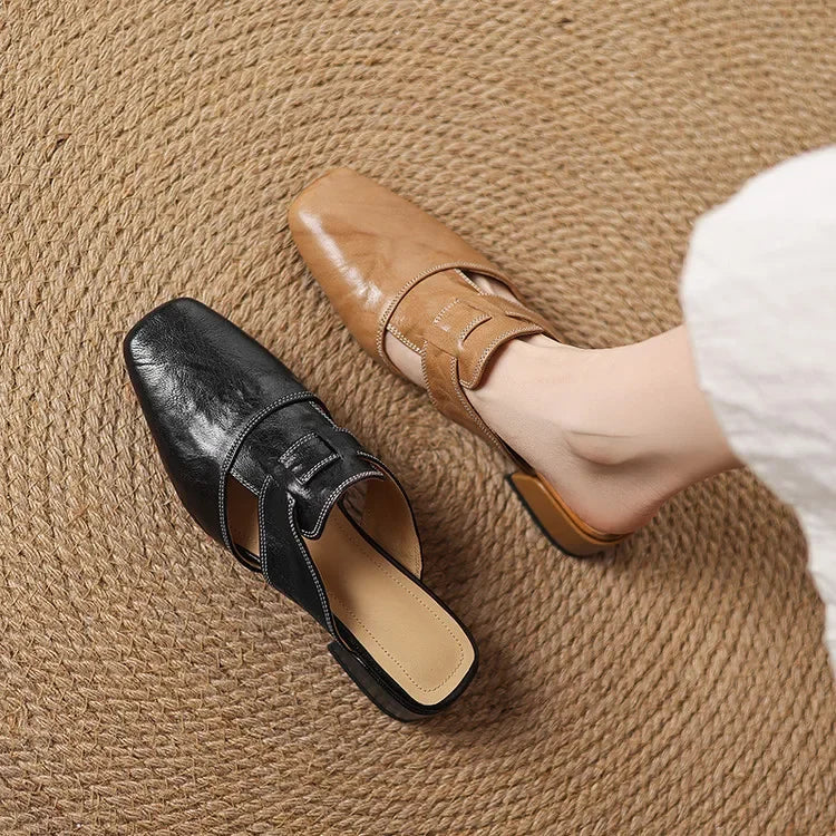Tavrin Sleek Leather Mules