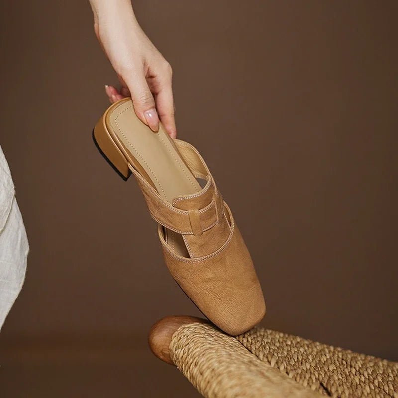 Tavrin Sleek Leather Mules