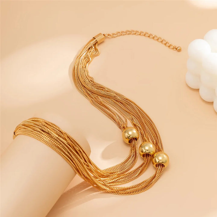 Thalora Ball Drape Necklace