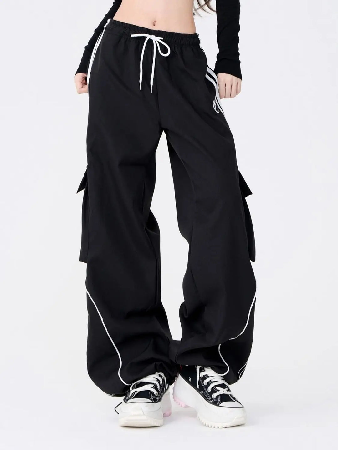 Alessa Wide-Leg Track Pants
