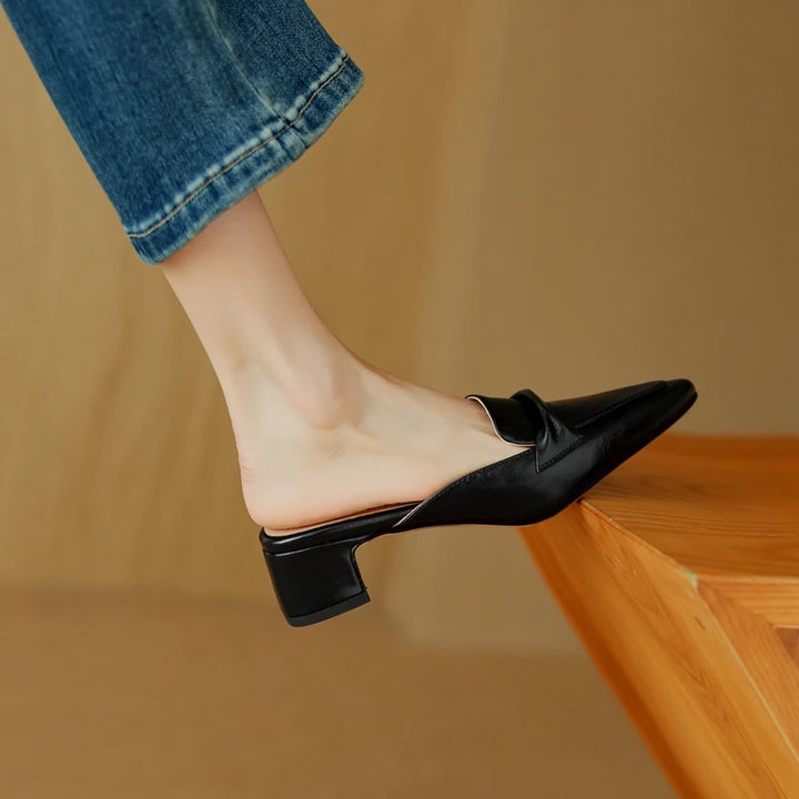 Alvéra Genuine Leather Mules
