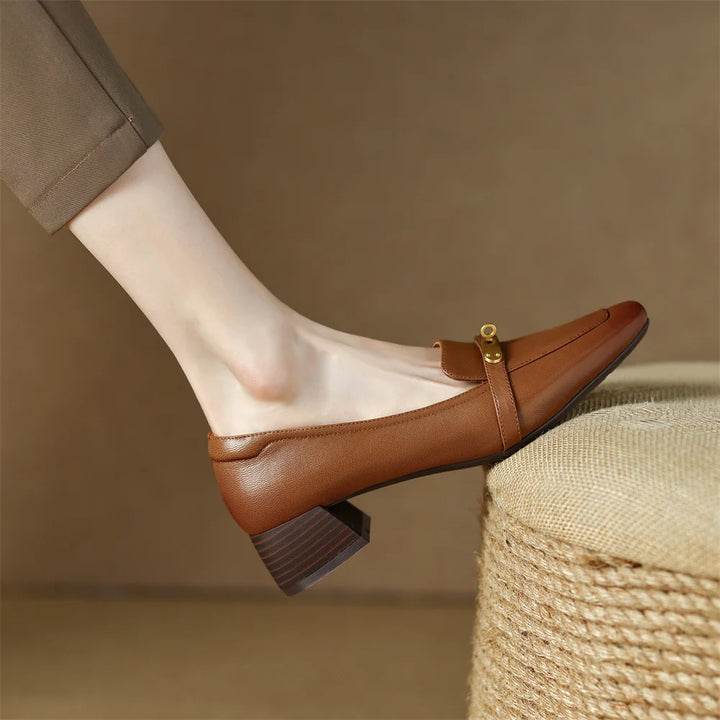 Rouxel Genuine Leather Heels