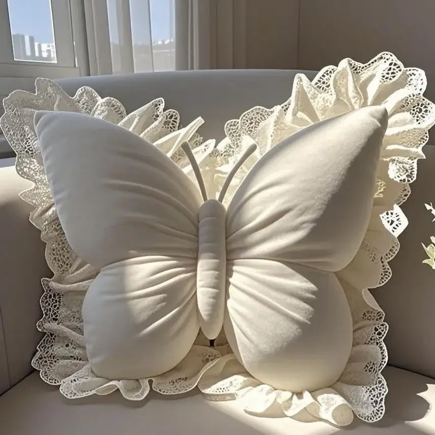 Allure Velvet Butterfly Cushion