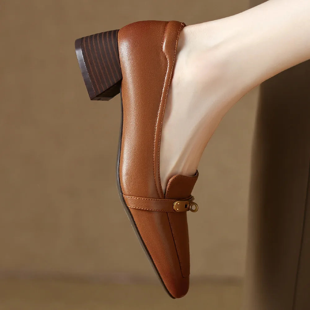 Rouxel Genuine Leather Heels