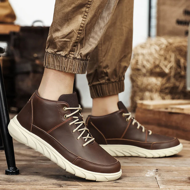 Crestline Antigrid Genuine Leather Sneakers