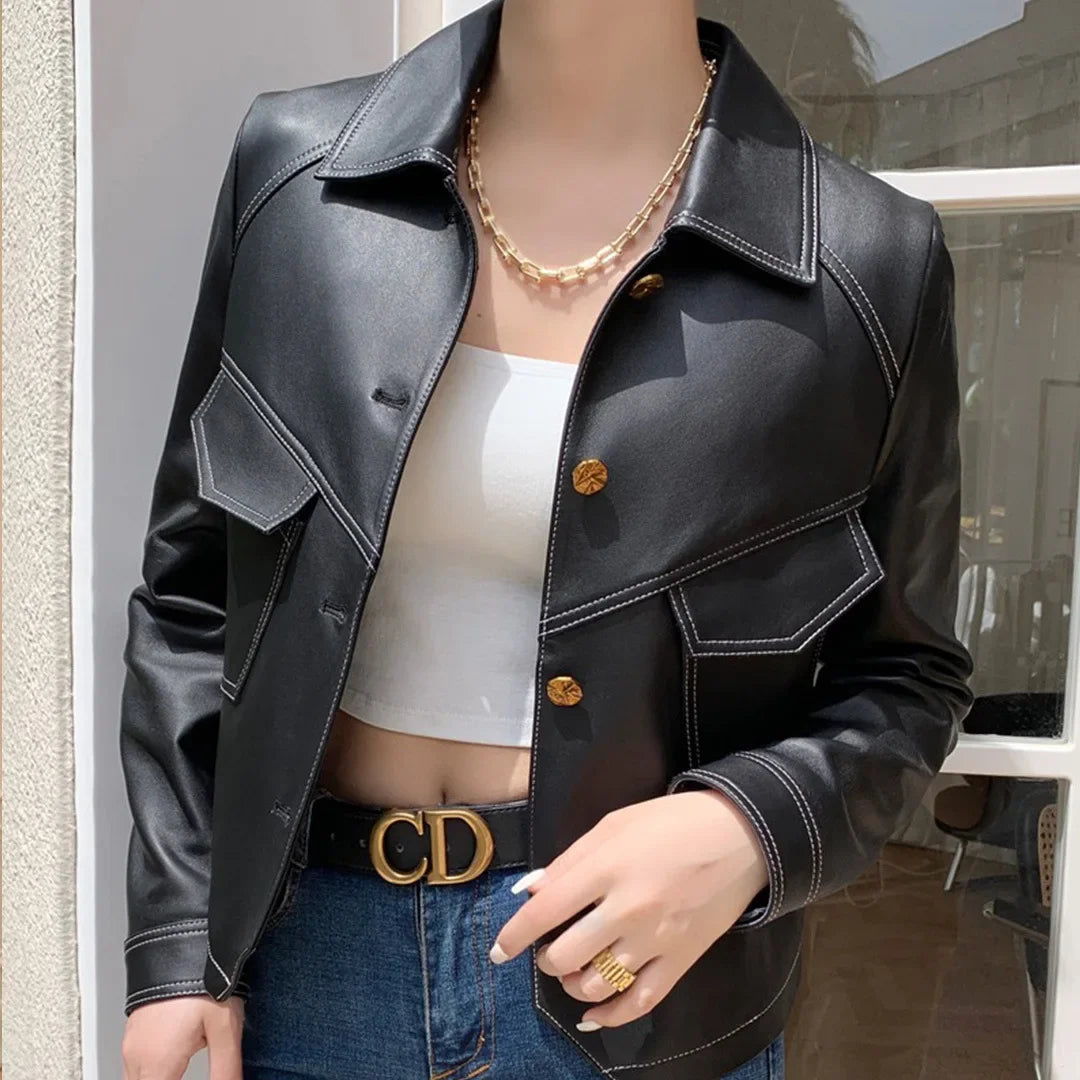 Aurexa Stone Leather Jacket