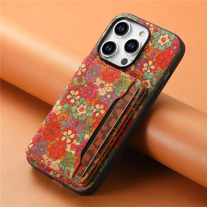 Amber Meadow Leather iPhone Case