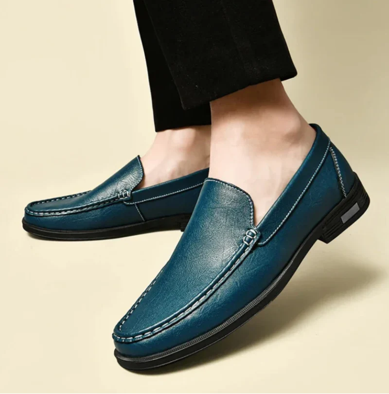 Carver Embossed Leather Loafers