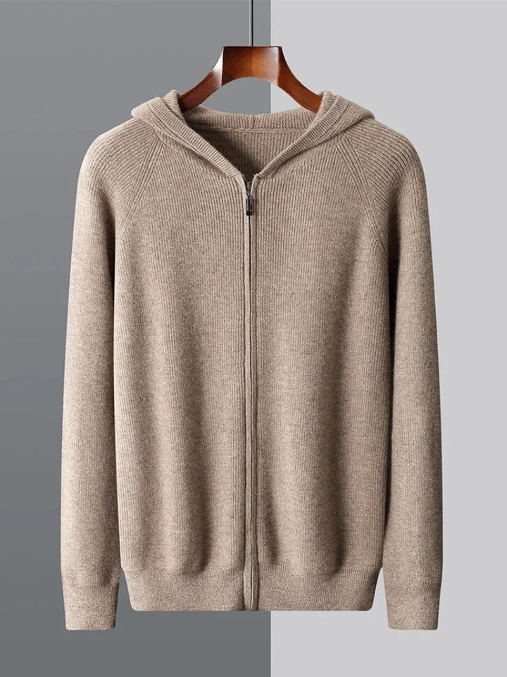 Merrick 100% Wool Zip-Up Hoodie
