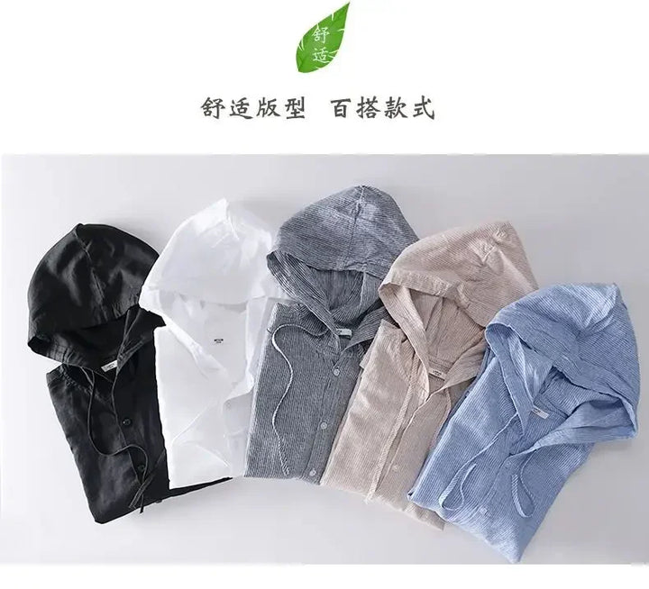 Bresco Hooded Linen Shirt
