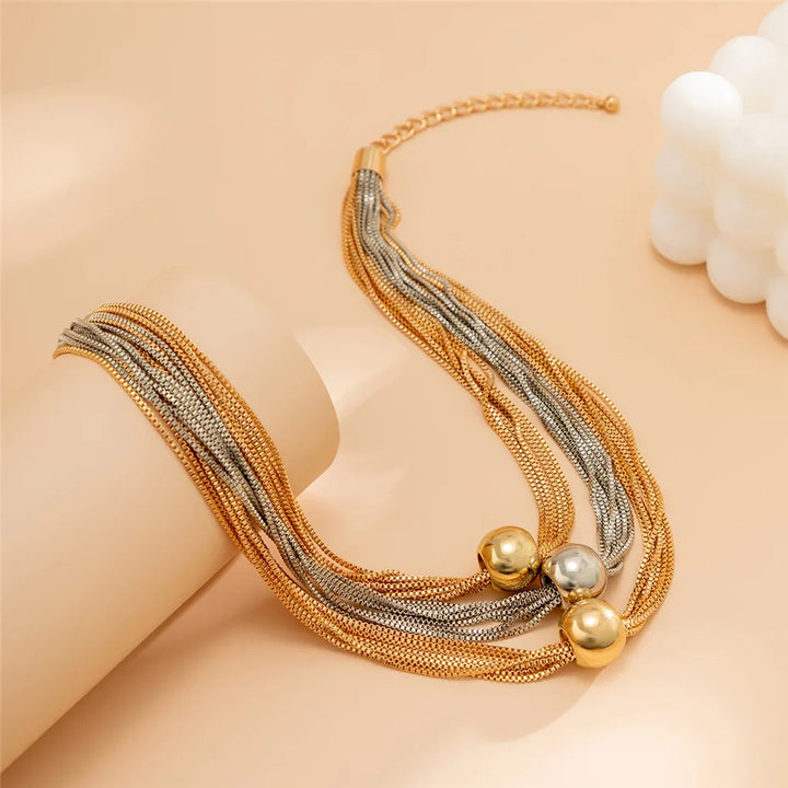 Thalora Ball Drape Necklace