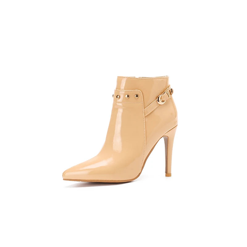 Évianne Noir Stiletto Boots