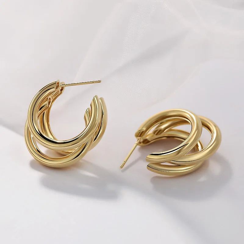 Cortay Triple Loop Earrings