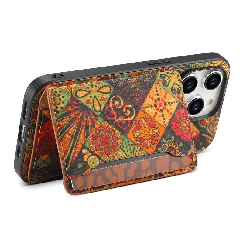 Amber Meadow Leather iPhone Case