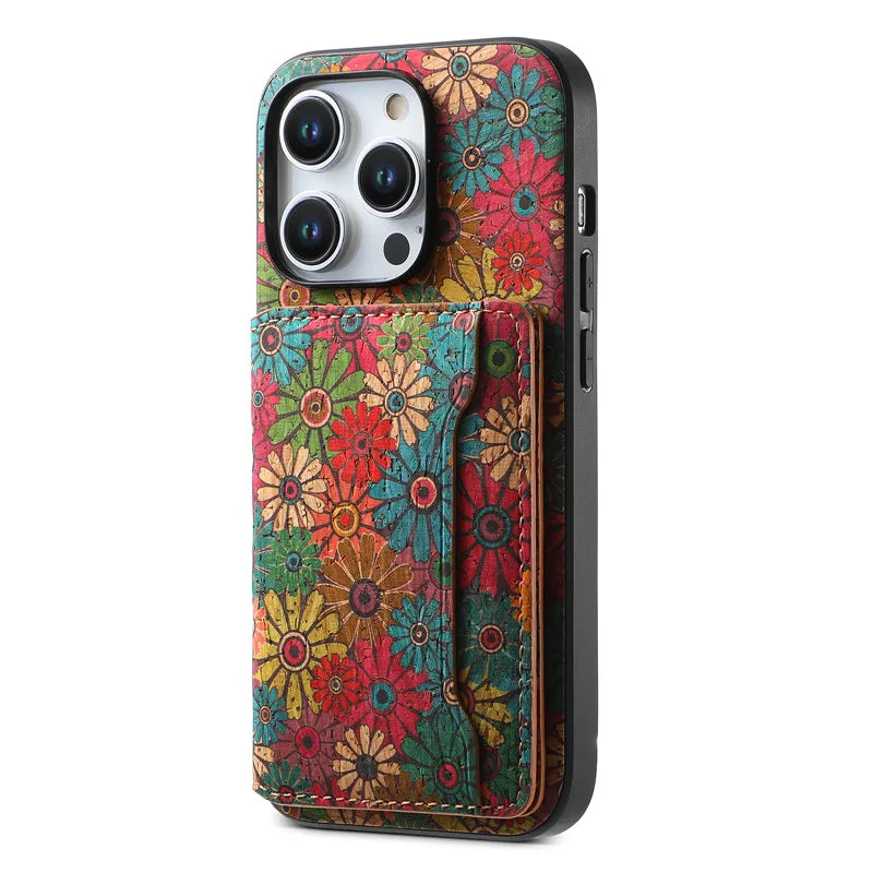 Amber Meadow Leather iPhone Case