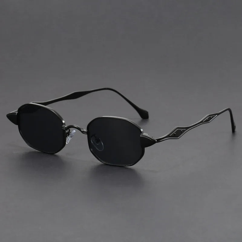 Aurelian Rectangular Metal Sunglasses