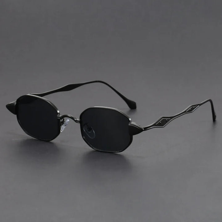 Aurelian Rectangular Metal Sunglasses