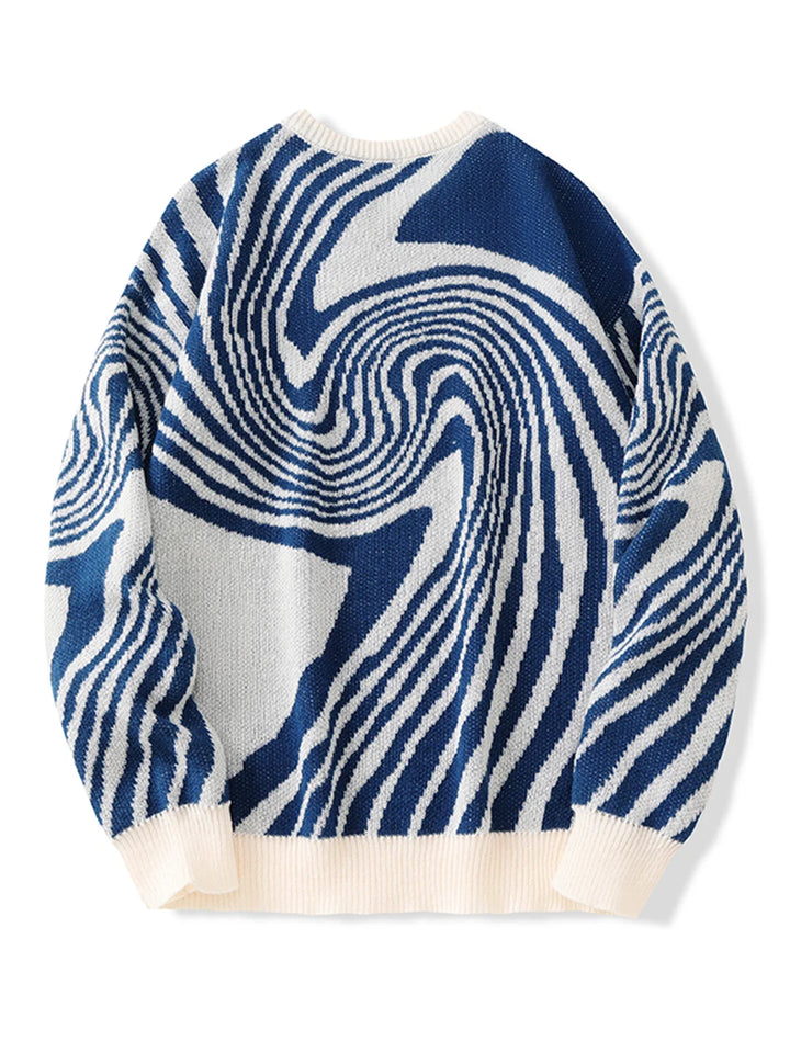 Cloudrift Abstract Wool Pullover