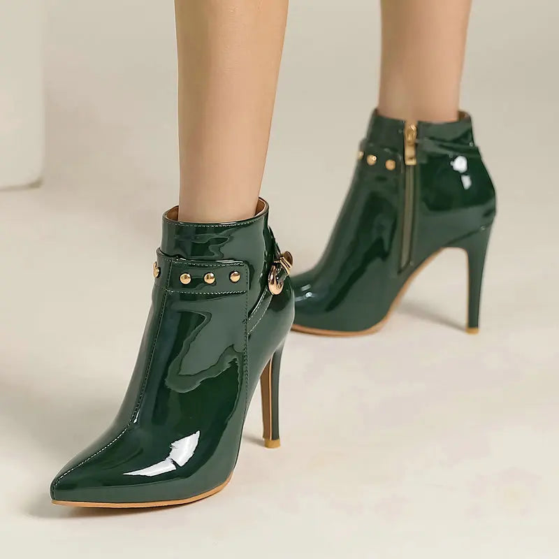 Évianne Noir Stiletto Boots