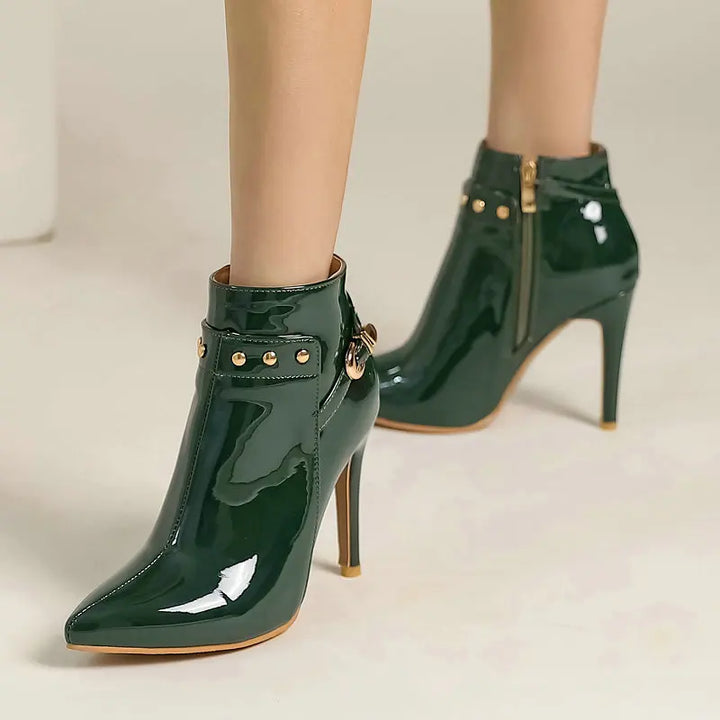 Évianne Noir Stiletto Boots