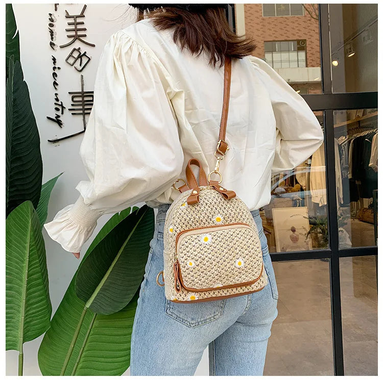 Petite Floré Embroidered Student Bag